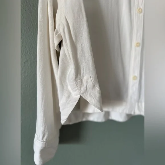 MADEWELL Lusterweave Hartfield Cropped Tencel Button Down Shirt | Womens S - Picture 4 of 12